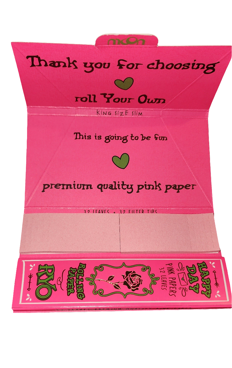 Moon RYO Pink Rolling Papers W/Tips