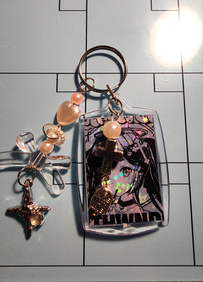 Goth Gyaru Girl Keychain (Coquette Collection)
