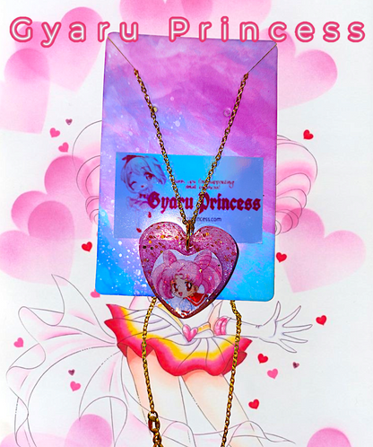 Sailor Chibi Moon Chibi Love Necklace (Pinkcore)