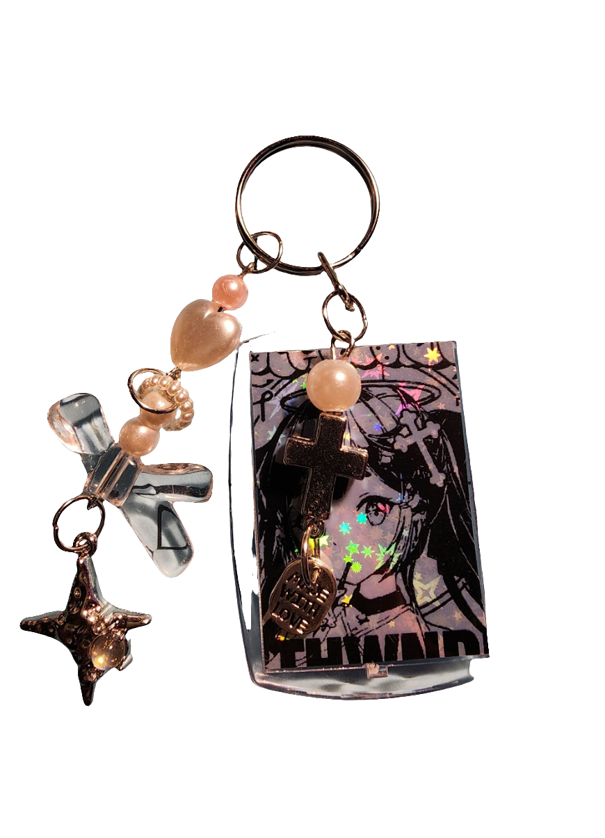 Goth Gyaru Girl Keychain (Coquette Collection)