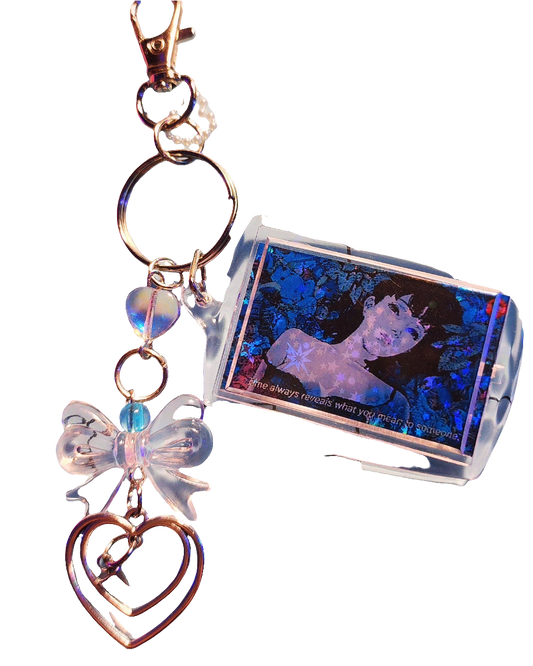 Perfect Blue Coquette Keychain (Gyaru Girl)