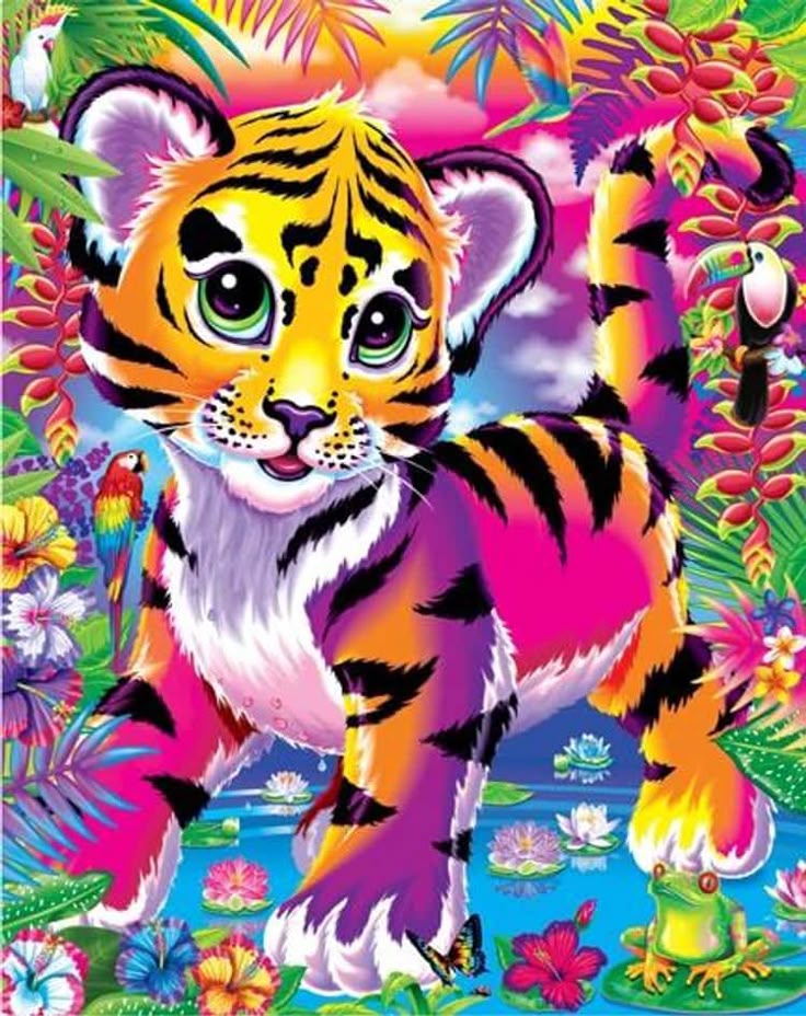 Lisa F. Inspired Holographic Rainbow Leopard Coquette Keychain (Gyaru Girl, Sakura)