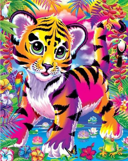 Lisa F. Inspired Holographic Rainbow Leopard Coquette Keychain (Gyaru Girl, Sakura)
