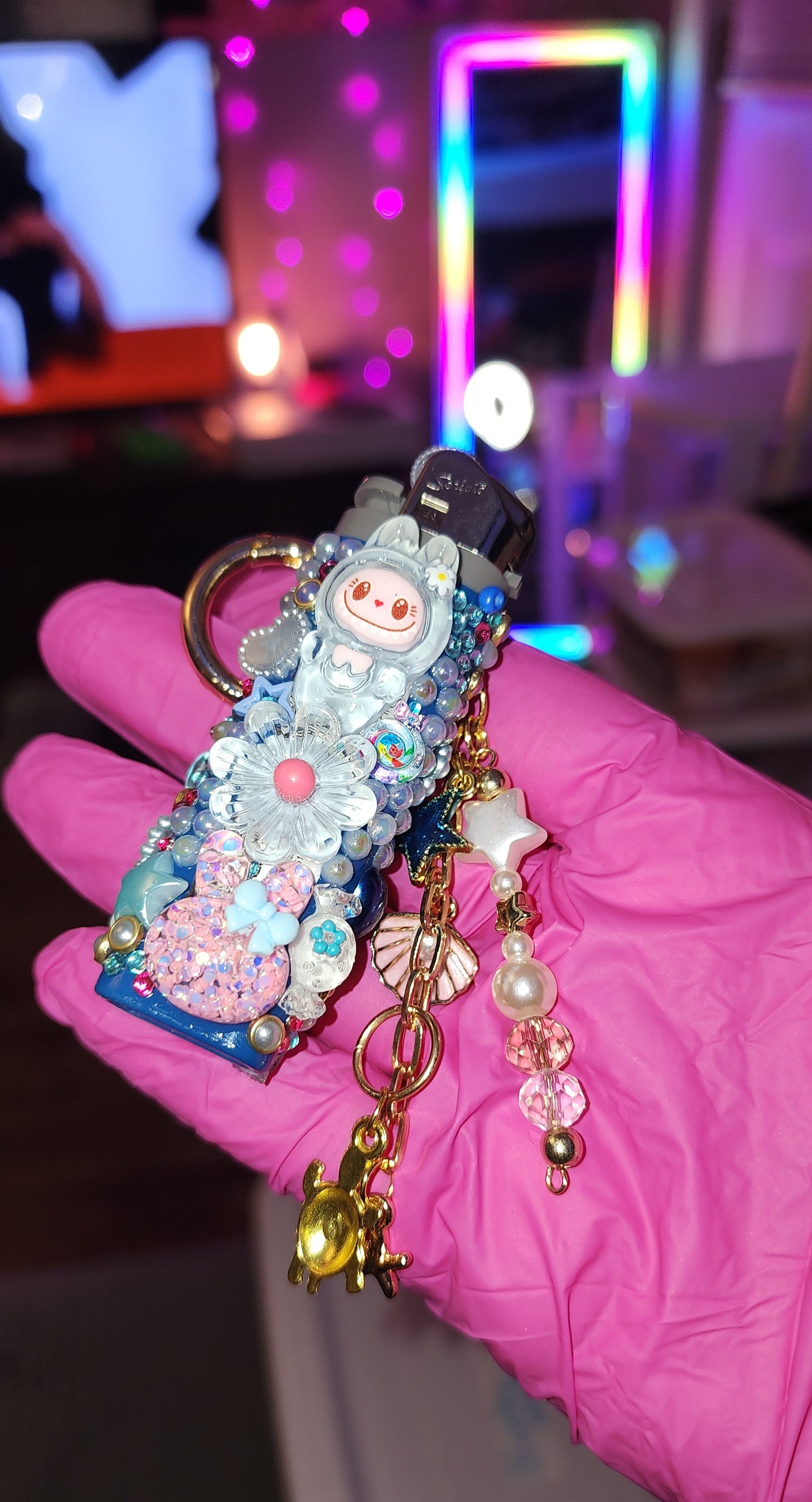 Labubu Inspired Coquette Candy Lighter (Gyaru, Spring Sakura, Smoke Shop)