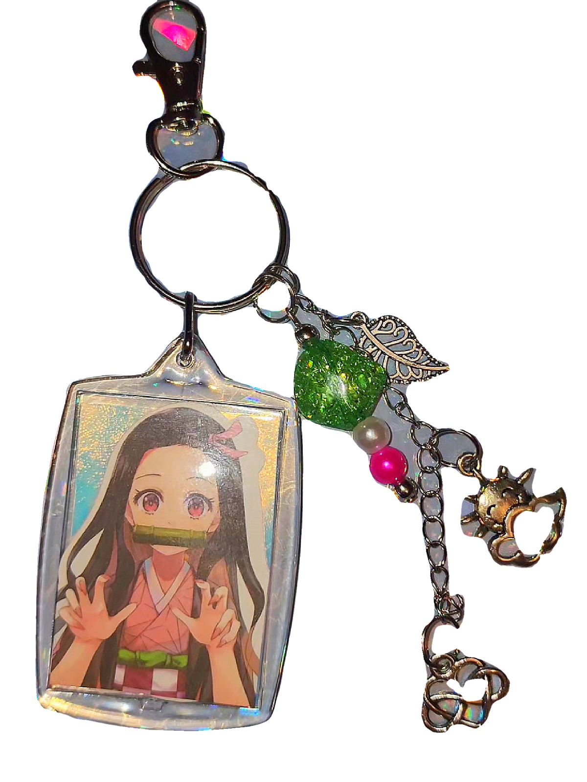 Nezuko Coquette Double-Sided Keychain (Spring Sakura)